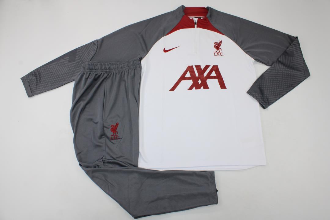AAA Quality Liverpool 22/23 Tracksuit - White/Grey/Red